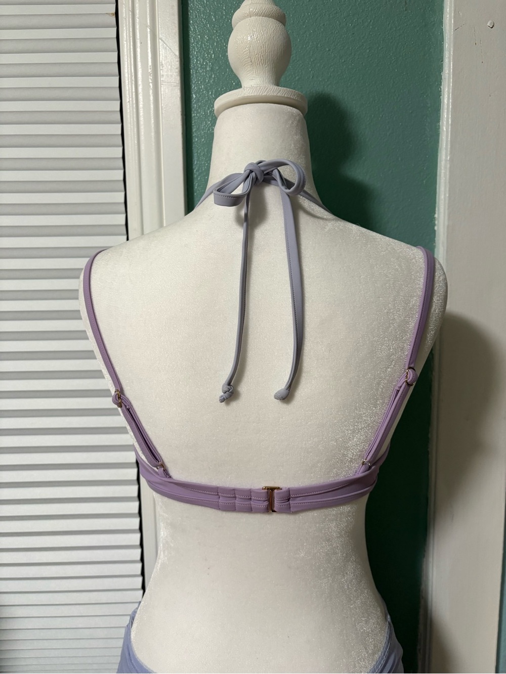 RARE Danielle Brown x Jack’s Swimwear 💜 Lavender Bow Bikini Top - Picture 4 of 6